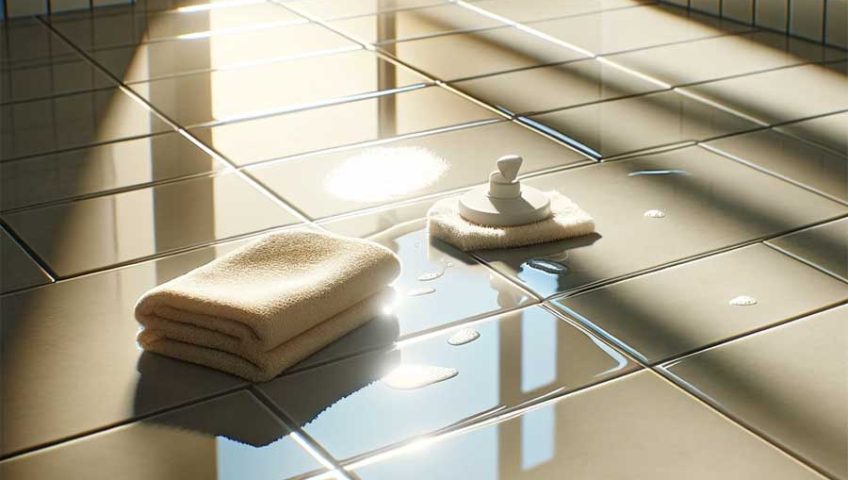 how to clean bathroom floor tiles naturally