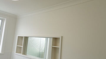 painting bathroom wall